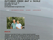 Tablet Screenshot of dutchmancreekbaitandtackle.com